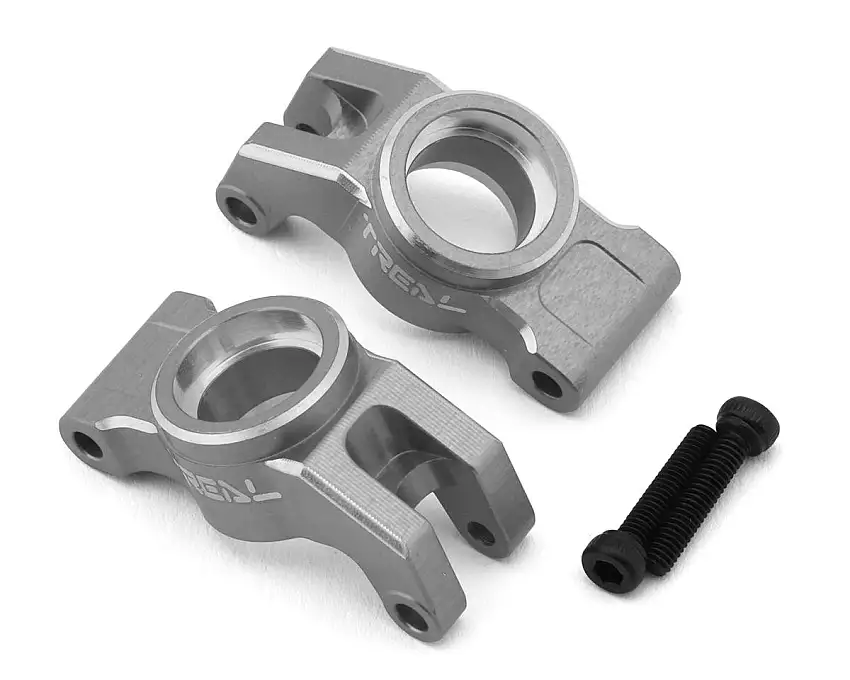 Treal Hobby Arrma Typhon/Granite Grom 7075 Aluminum Rear Hub Carriers (Silver) (2)