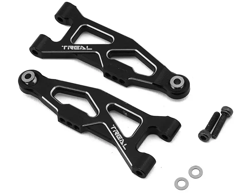 Treal Hobby Arrma Typhon/Granite Grom 7075 Aluminum Front Lower Arm Set (Black) (2)