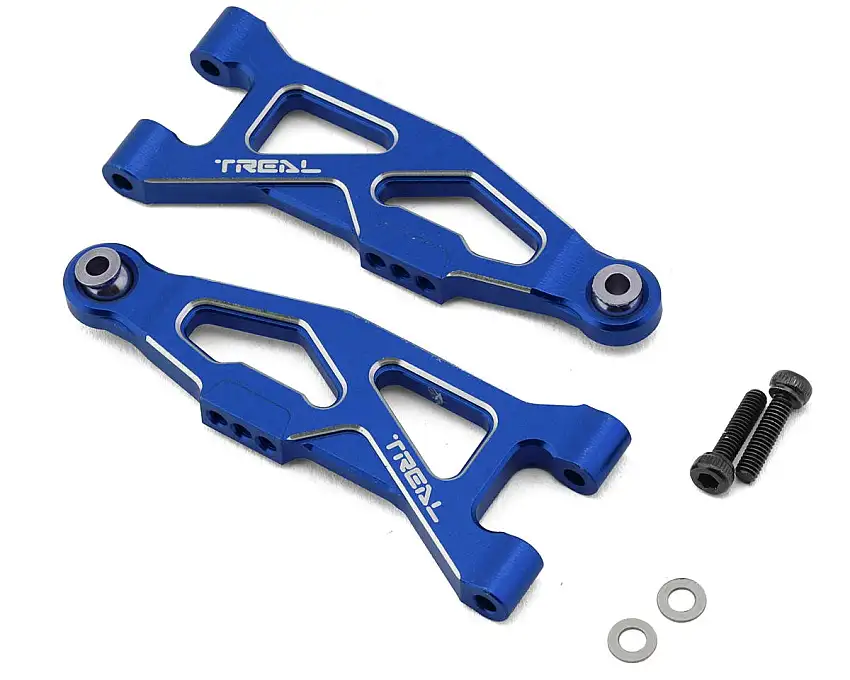 Treal Hobby Arrma Typhon/Granite Grom 7075 Aluminum Front Lower Arm Set (Blue) (2)