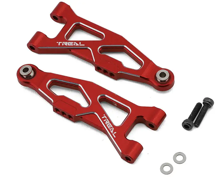 Treal Hobby Arrma Typhon/Granite Grom 7075 Aluminum Front Lower Arm Set (Red) (2)