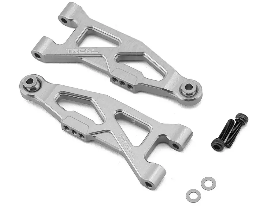 Treal Hobby Arrma Typhon/Granite Grom 7075 Aluminum Front Lower Arm Set (Silver) (2)