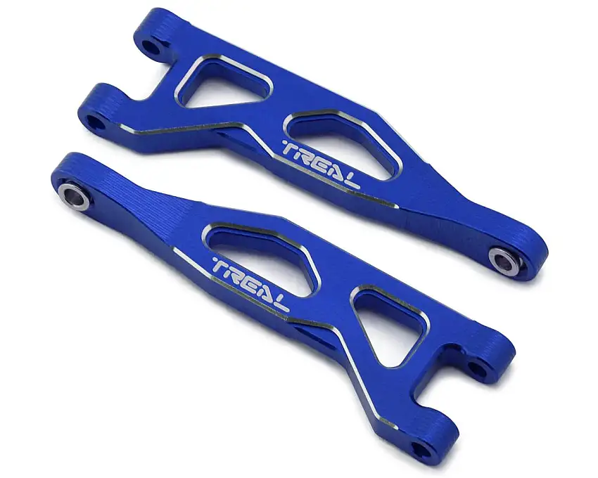 Treal Hobby Arrma Typhon/Granite Grom 7075 Aluminum Rear Upper Arm Set (Blue) (2)