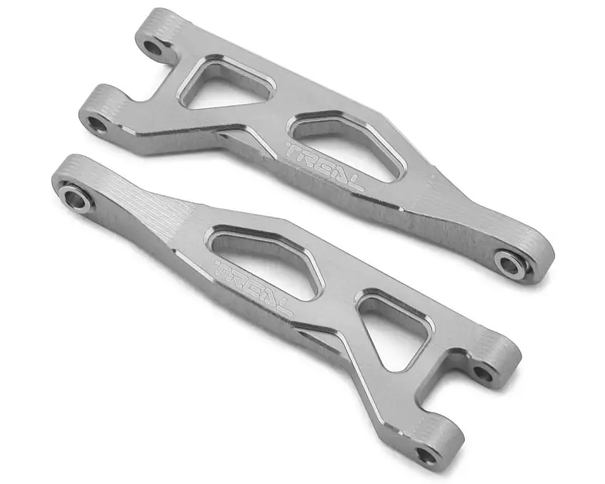 Treal Hobby Arrma Typhon/Granite Grom 7075 Aluminum Rear Upper Arm Set (Silver) (2)