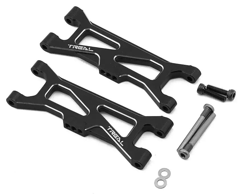 Treal Hobby Arrma Typhon/Granite Grom 7075 Aluminum Rear Lower Arm Set (Black) (2)