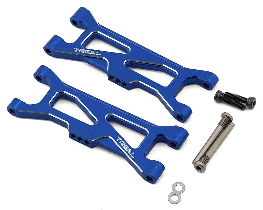Treal Hobby Arrma Typhon/Granite Grom 7075 Aluminum Rear Lower Arm Set (Blue) (2)