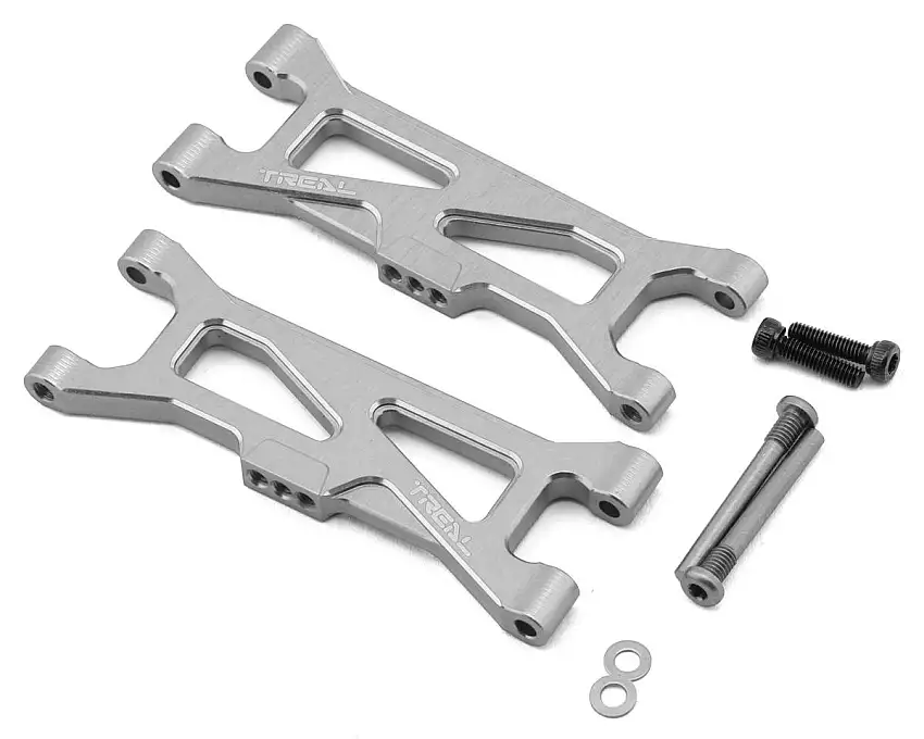Treal Hobby Arrma Typhon/Granite Grom 7075 Aluminum Rear Lower Arm Set (Silver) (2)