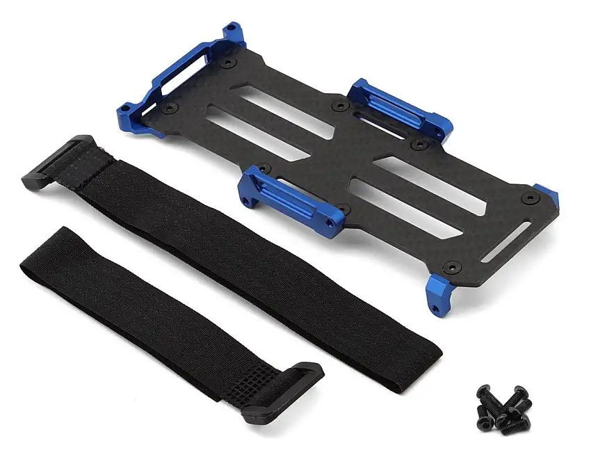 Treal Hobby Losi® LMT 2.0 LCG Carbon Fiber & Aluminum Battery Tray Set (Blue)