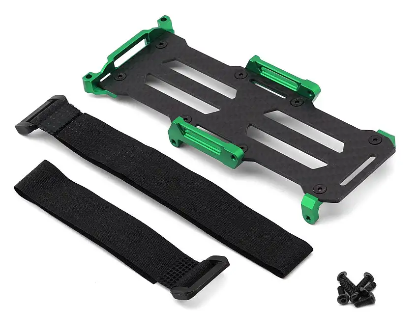 Treal Hobby Losi® LMT 2.0 LCG Carbon Fiber & Aluminum Battery Tray Set (Green)