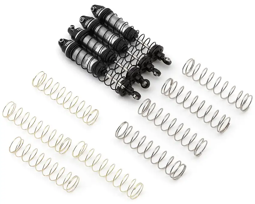 Treal Hobby Losi® Mini LMT 6061 Aluminum Threaded Shock Set (Silver) (4) (Front/Rear)