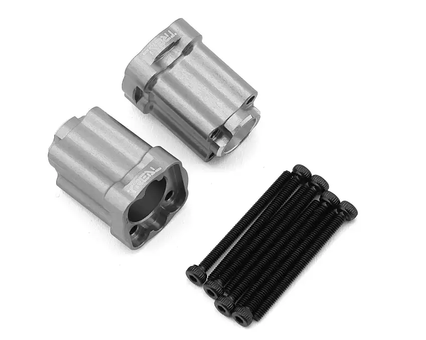 Treal Hobby Losi® Mini LMT 7075 Aluminum Rear Hub Axle Mounts (3°) (Silver) (2)