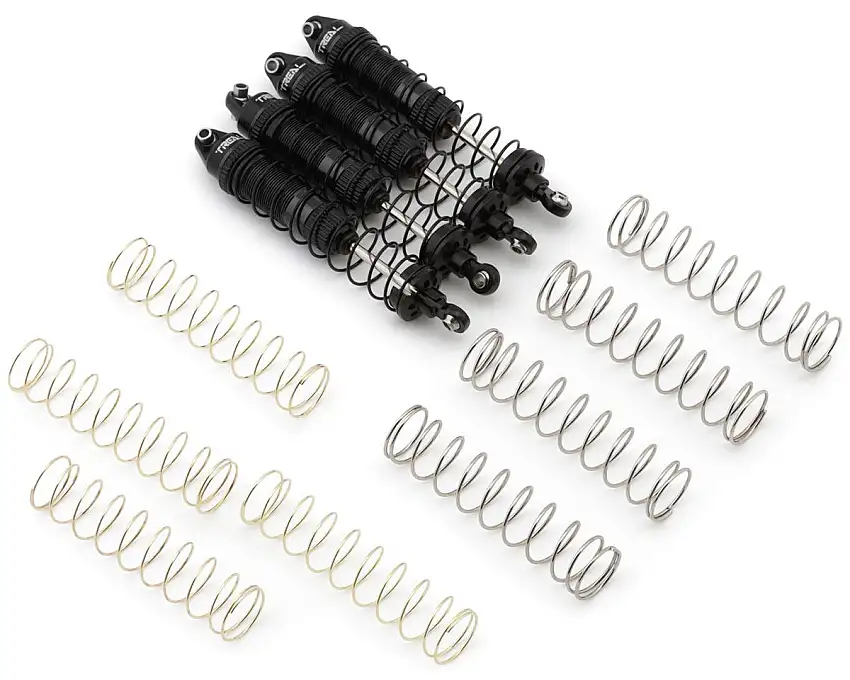 Treal Hobby Losi® Mini LMT 6061 Aluminum Threaded Shock Set (Black) (4) (Front/Rear)