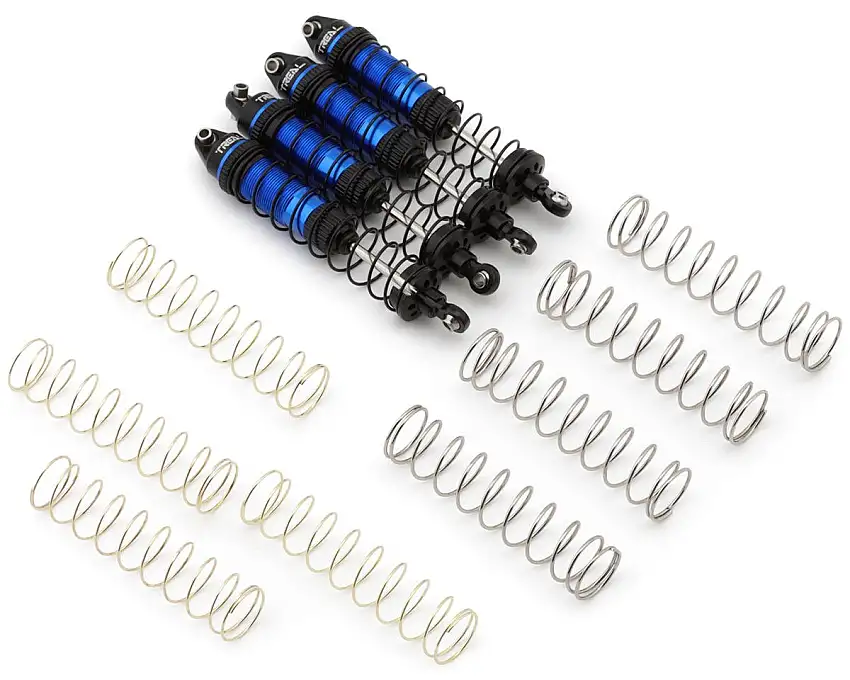 Treal Hobby Losi® Mini LMT 6061 Aluminum Threaded Shock Set (Blue) (4) (Front/Rear)