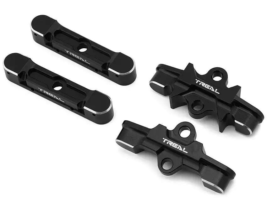 Treal Hobby 7075 Aluminum Lower Tie Bar Mount Set for Traxxas® Maxx® & Maxx Slash® (Black) (2) (Front/Rear)