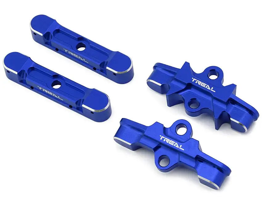 Treal Hobby 7075 Aluminum Lower Tie Bar Mount Set for Traxxas® Maxx® & Maxx Slash® (Blue) (2) (Front/Rear)