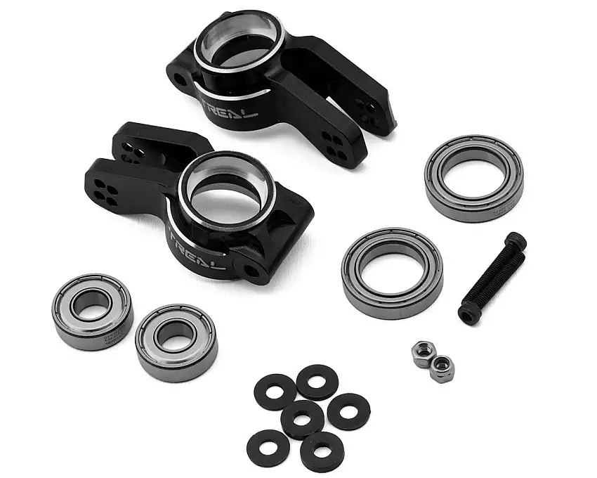 Treal Hobby Arrma 6S BLX 7075 Aluminum Rear Hub Set (Black) (2) (Mojave/FIRETEAM/Typhon/Infraction V2)
