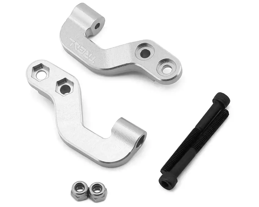 Treal Hobby Arrma 1/7 6S BLX 7075 Aluminum Rear Brace Mount (Silver) (2) (Mojave/FIRETEAM/Big Rock)