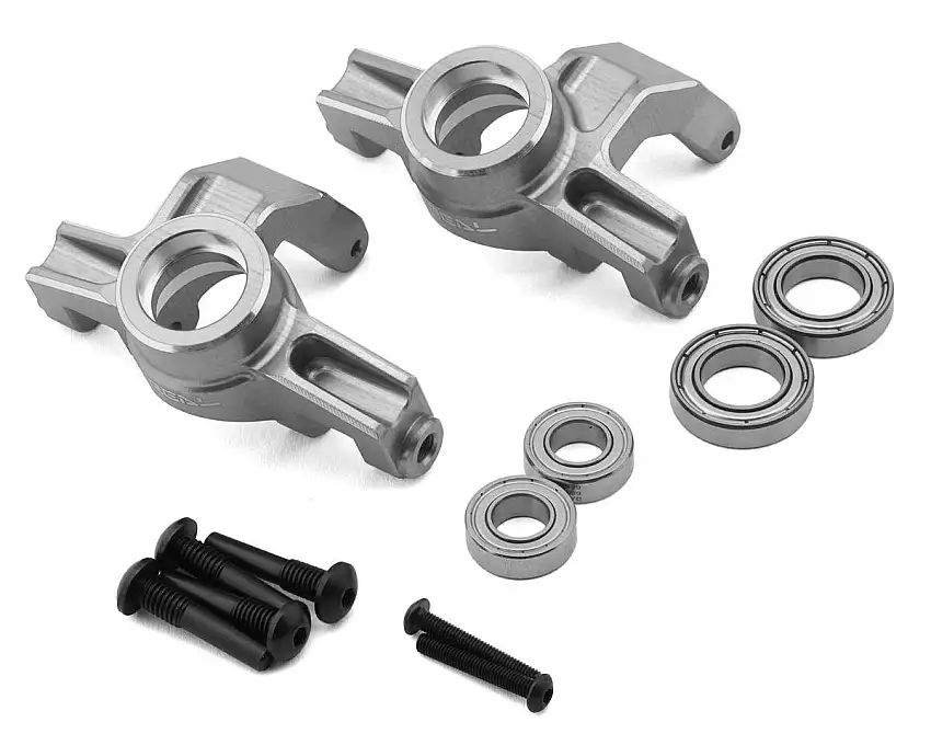 Treal Hobby Arrma Mojave 7075 Aluminum Front Steering Knuckle Set (Silver) (2)