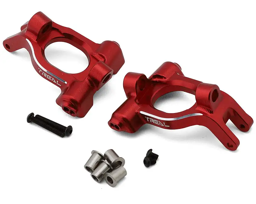Treal Hobby Arrma Mojave 7075 Aluminum Front C-Hub Carrier Set (Red) (2)