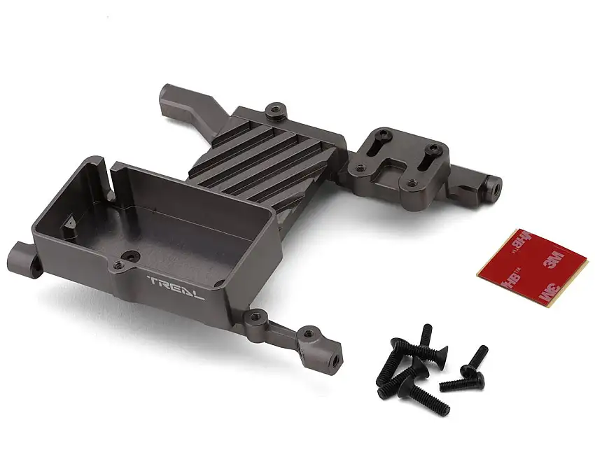 Treal Hobby Axial SCX6 Aluminum ESC & Servo Mount Bracket (Titanium)