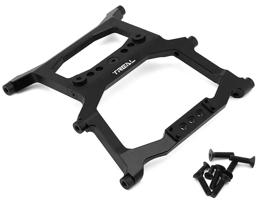 Treal Hobby Axial SCX6 Aluminum Rear Chassis Brace (Black)