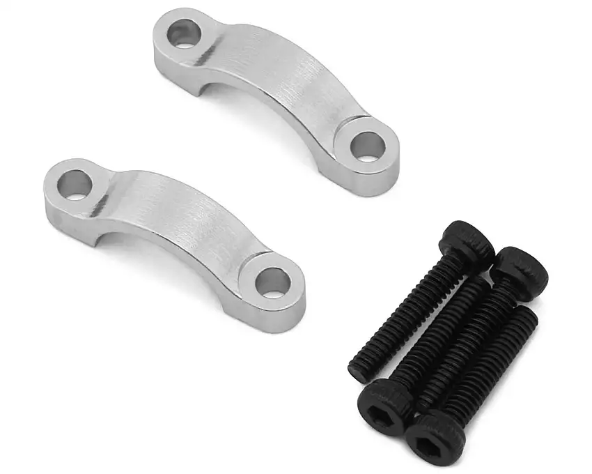 Treal Hobby Vanquish H10 Optic 7075 Aluminum Hydro Ram Steering Clamps (Silver) (2)