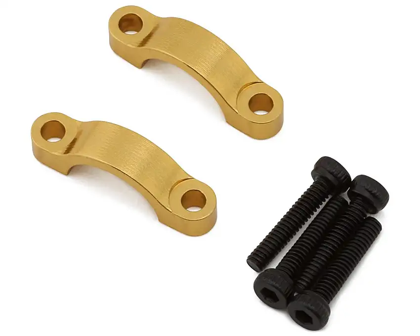 Treal Hobby Vanquish H10 Optic 7075 Aluminum Hydro Ram Steering Clamps (Gold) (2)