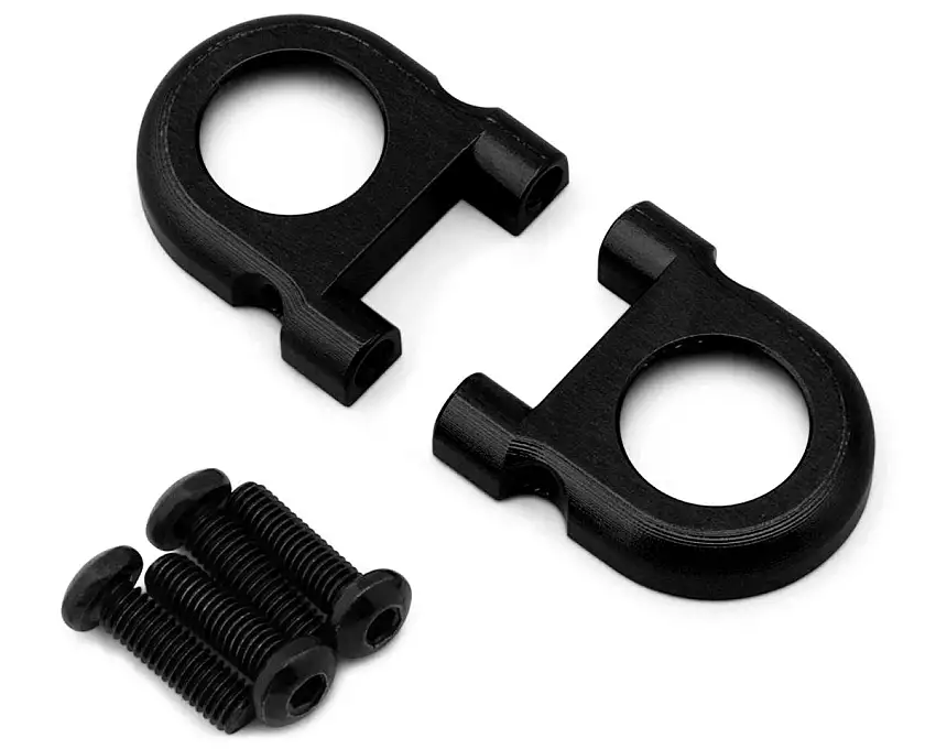 Treal Hobby Vanquish H10 Optic 7075 Aluminum Differential Bearing Carrier Retainer Caps (Black) (2)