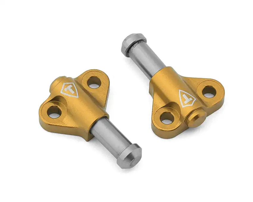 Treal Hobby H10 Optic Aluminum Functional Bump Stops (Gold) (2)