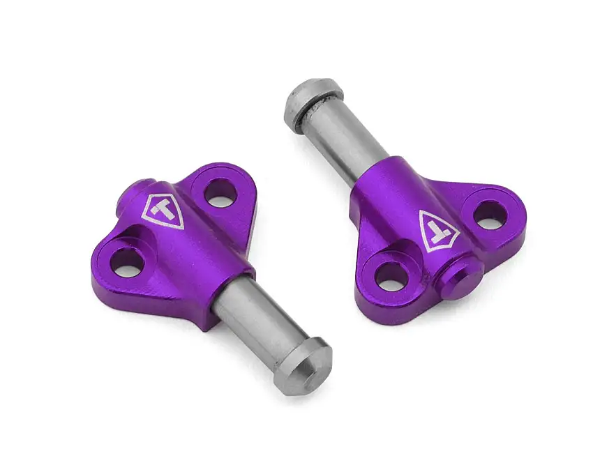 Treal Hobby H10 Optic Aluminum Functional Bump Stops (Purple) (2)