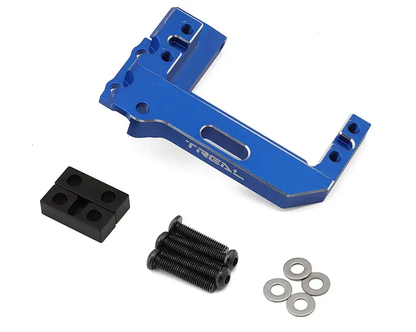 Treal Hobby H10 Optic Aluminum Servo Mount (Blue)