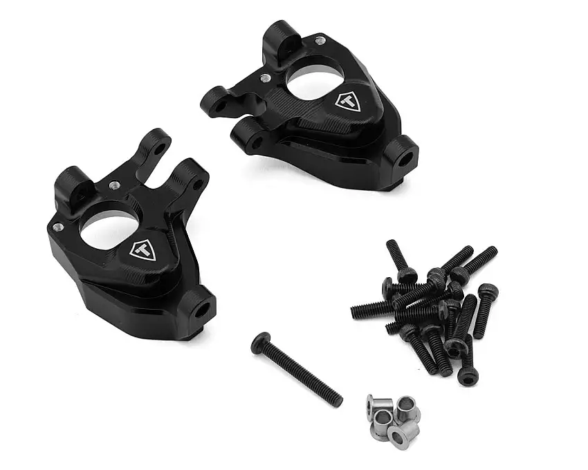 Treal Hobby Vanquish VRD/VS4-10 Aluminum Steering Knuckles (Black) (2) (Portal Axle)
