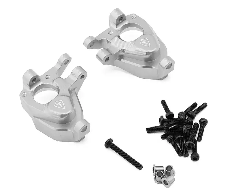 Treal Hobby Vanquish VRD/VS4-10 Aluminum Steering Knuckles (Silver) (2) (Portal Axle)