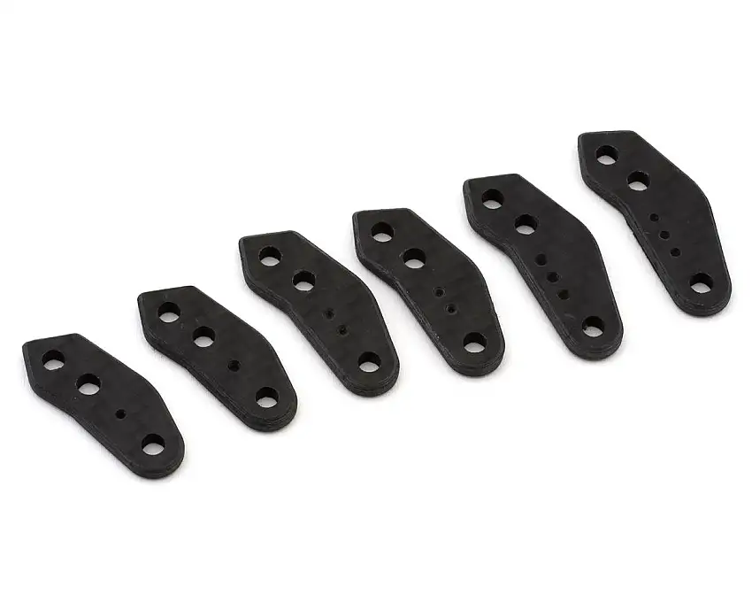 Team Losi Racing 22S Sprint Carbon Fiber Caster Block Link Mounts (6)