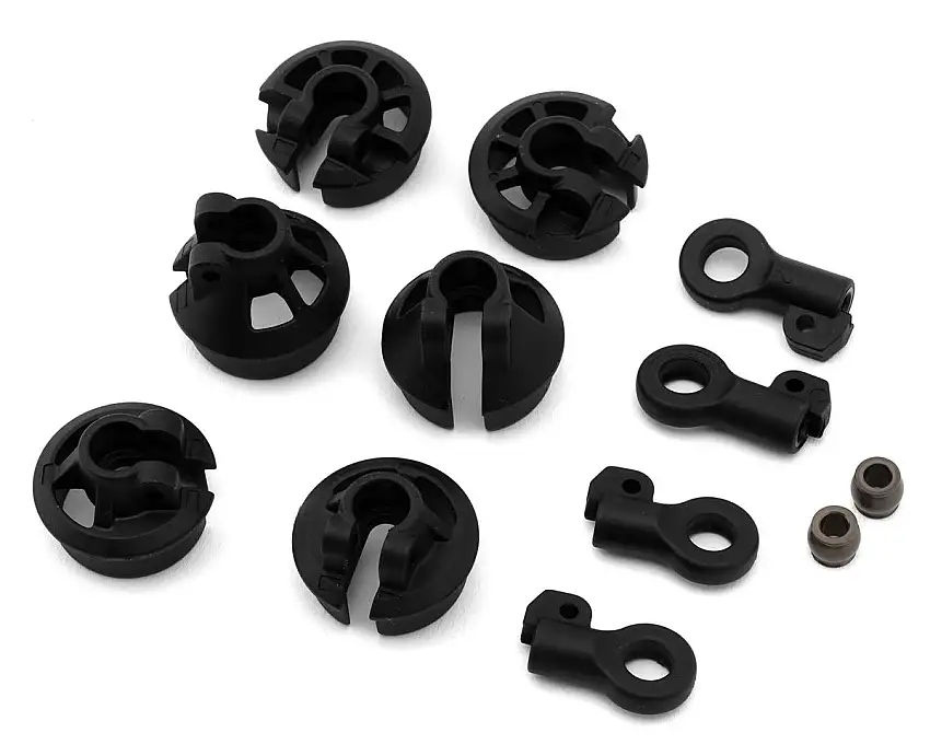 Team Losi Racing 22X 13mm Shock Spring Cups & Rod Ends Set