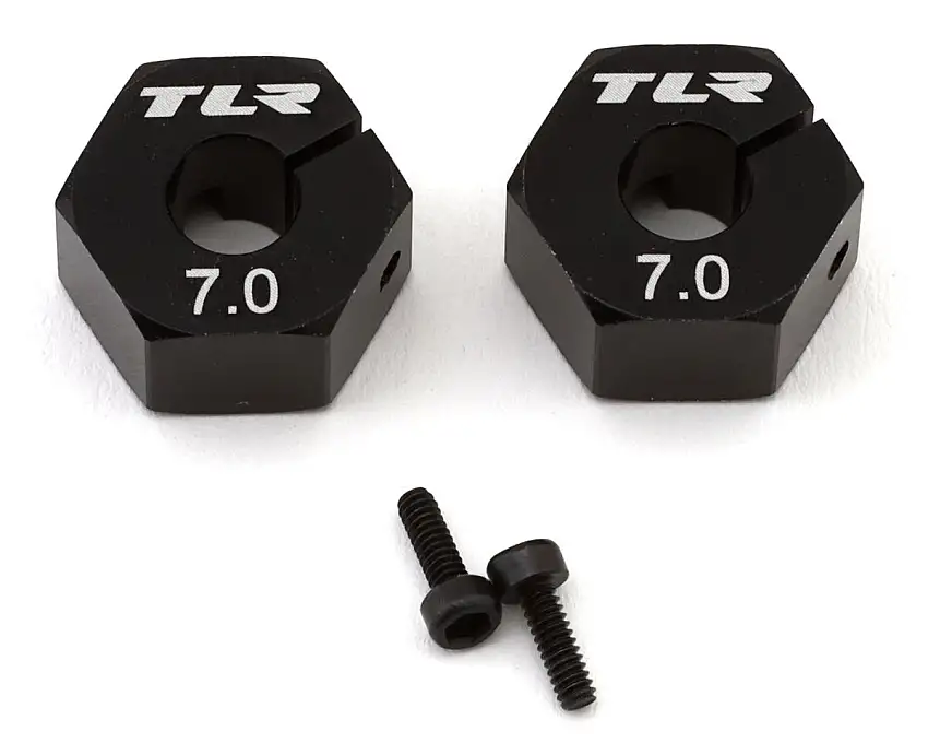 Team Losi Racing 22X Aluminum 12mm Wheel Hex (2) (7mm)