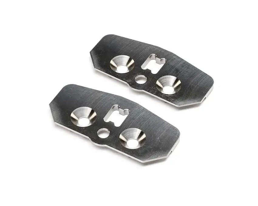 Team Losi Racing Skid Plate, Adjustable Chassis, +2, Titanium (2): 8X 2.0 (+2)