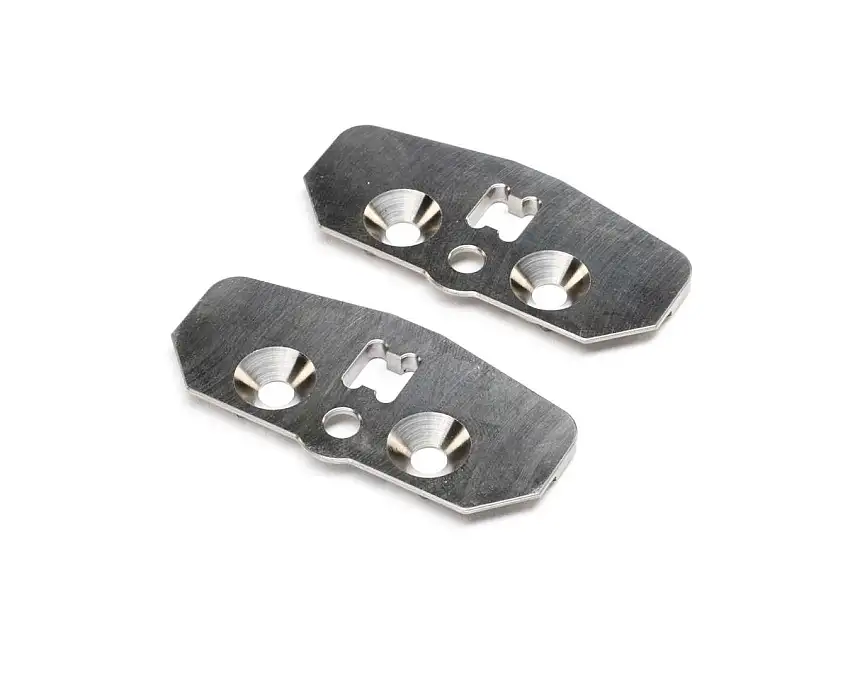 Team Losi Racing Skid Plate, Adjustable Chassis, +1, Titanium (2): 8X 2.0 (+1)