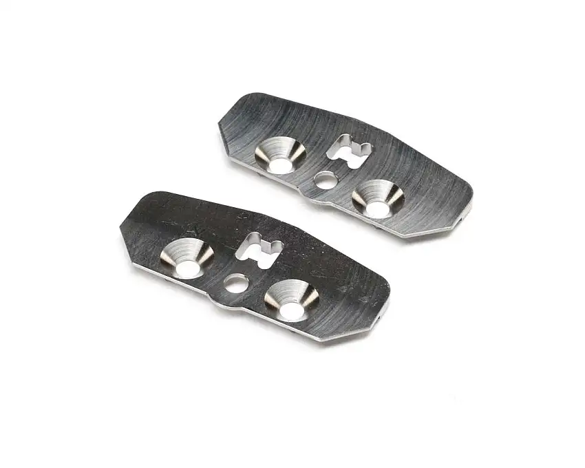 Team Losi Racing Skid Plate, Adjustable Chassis, STD, Titanium (2): 8X 2.0 (STD)