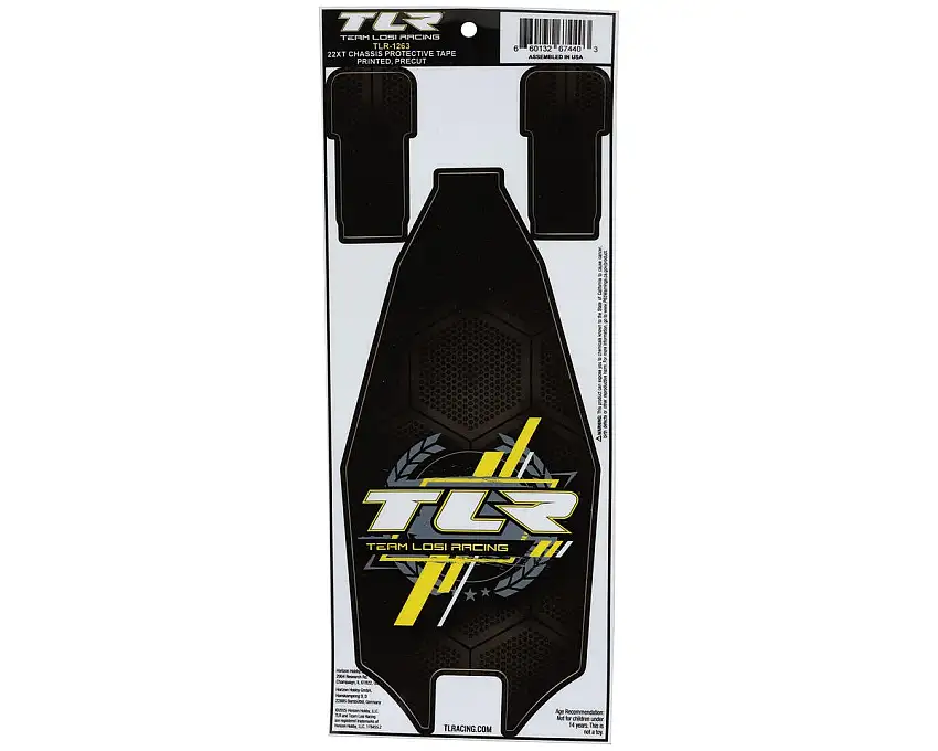 Team Losi Racing 22X-T Pre-Cut Chassis Protective Sheet (Black)