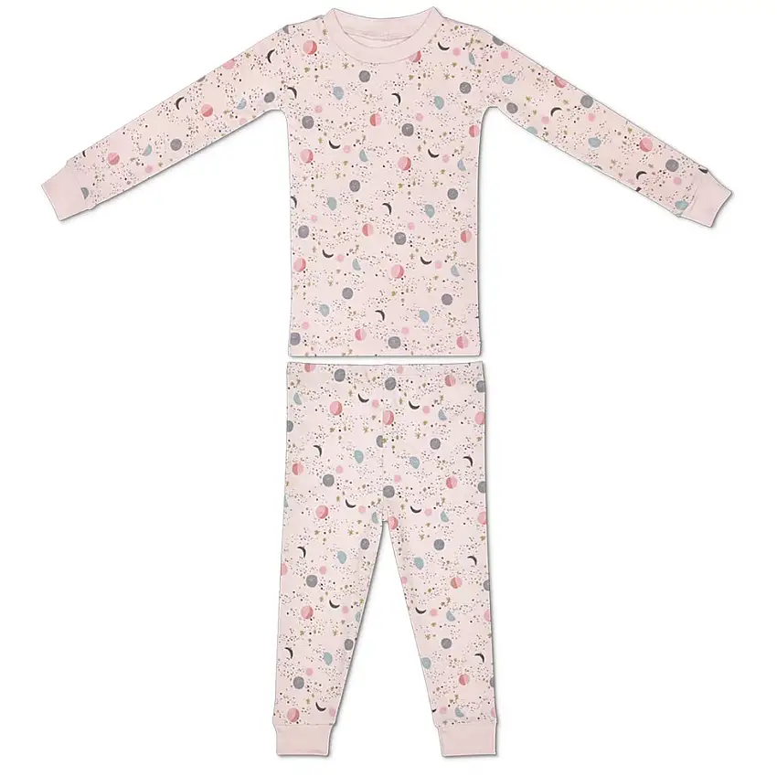 Organic Cotton Pajama - Pink Moon & Stars