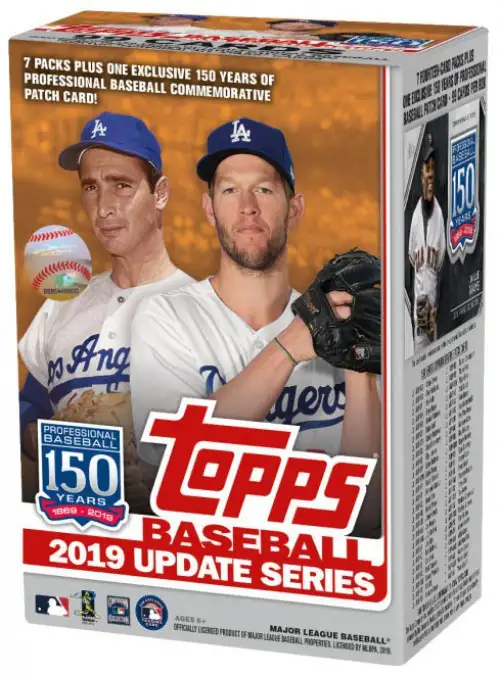 MLB Topps 2019 Update Baseball Trading Card BLASTER Box [7 Packs + 1 Patch Card]