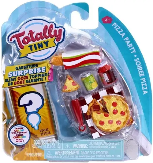 Totally Tiny Fun Pizza Party Mini Food Play Set [Surprise Slimy Ooze Topping!]