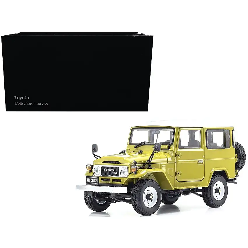 Toyota Land Cruiser 40 Van RHD (Right Hand Drive) Yellow 1/18 Diecast Model Car by Kyosho