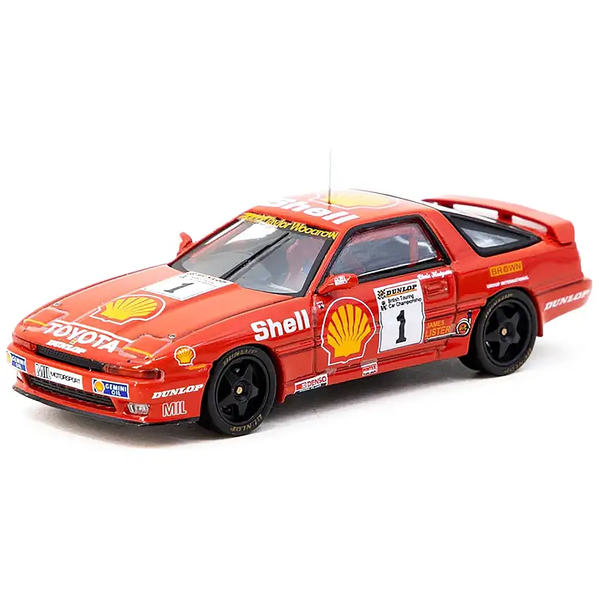Toyota Supra Turbo (MA70) RHD (Right Hand Drive) #1 Chris Hodgetts "British Touring Car Championship" (1988) "Hobby64" Series 1/64 Diecast Model Car by Tarmac Works