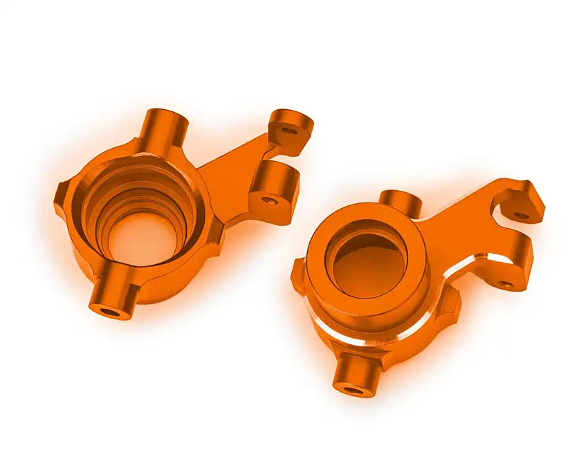Traxxas Maxx® Slash® Aluminum Steering Blocks (Orange) (2)