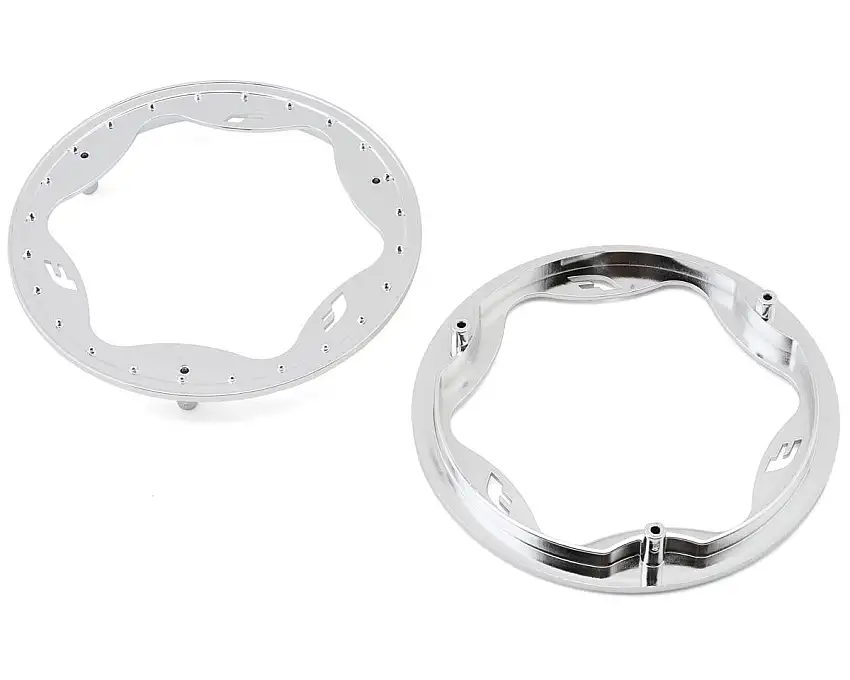 Traxxas Funco Pro Scale Sand Car 4.3" Rear Wheel Beadlock Rings (Chrome) (2)