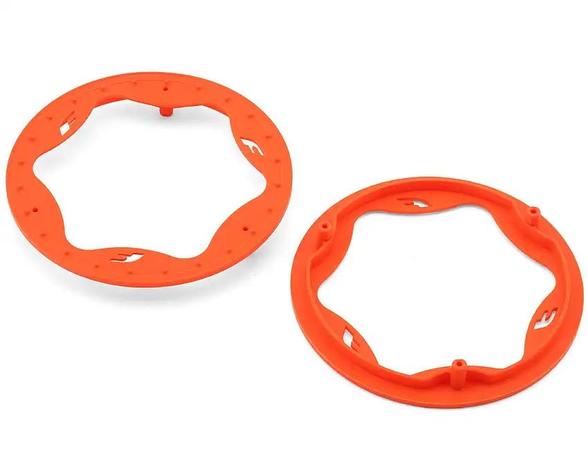 Traxxas Funco Pro Scale Sand Car 4.3" Rear Wheel Beadlock Rings (Orange) (2)