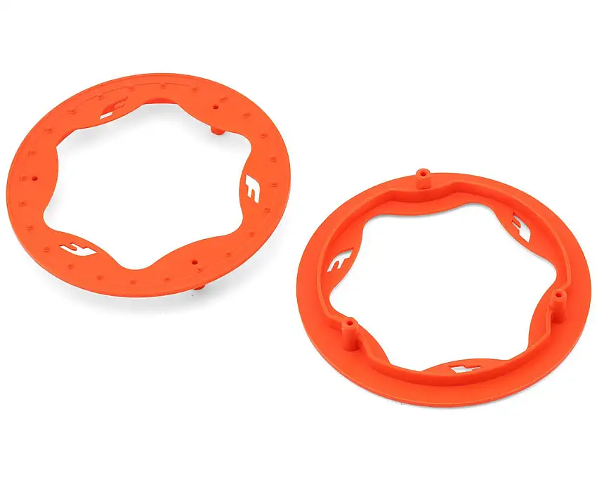 Traxxas Funco Pro Scale Sand Car 3.9" Rear Wheel Beadlock Rings (Orange) (2)