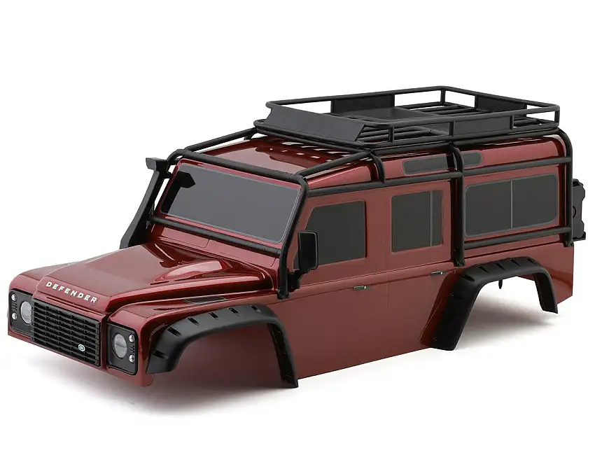 Traxxas TRX-4™ Land Rover® Defender® Pre-Painted Complete Body Set (Red) w/Grille & Clipless Mounting