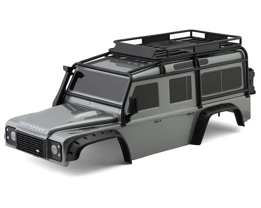 Traxxas TRX-4™ Land Rover® Defender® Pre-Painted Complete Body Set (Silver) w/Grille & Clipless Mounting
